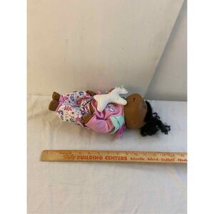 Cabbage patch African American doll with unicorn